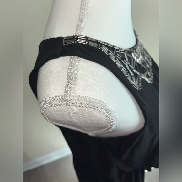 BCBGMaxAzria Tiered Art Deco Beaded Dress - Picture 5 of 9